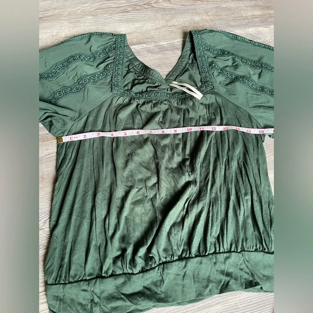 Anthropologie Forest Green Blouse